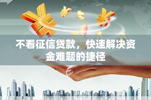 越城不看征信贷款，快速解决资金难题的捷径