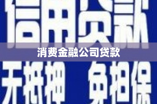 黟县消费金融公司贷款