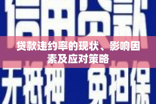 曾都贷款违约率的现状、影响因素及应对策略