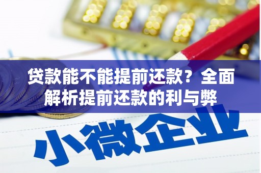 浦江贷款能不能提前还款？全面解析提前还款的利与弊