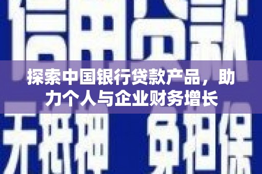 保康探索中国银行贷款产品，助力个人与企业财务增长