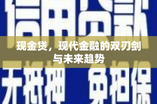龙文现金贷，现代金融的双刃剑与未来趋势