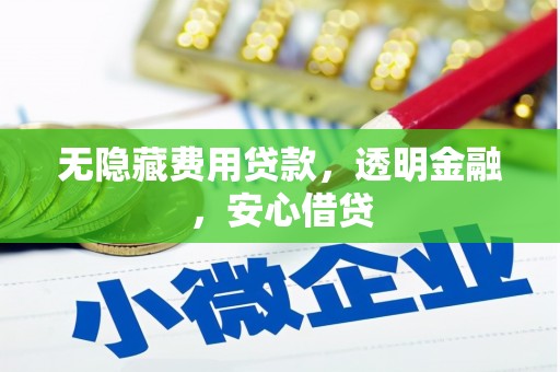 中卫无隐藏费用贷款，透明金融，安心借贷