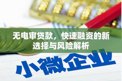 怀化无电审贷款，快速融资的新选择与风险解析
