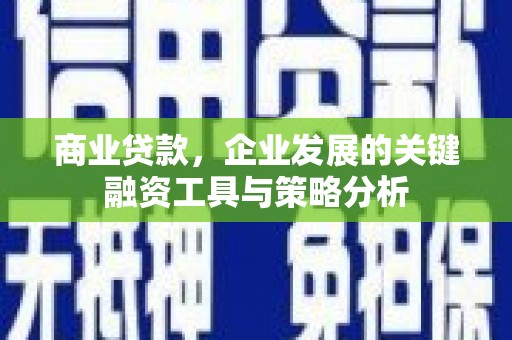 汪清商业贷款，企业发展的关键融资工具与策略分析