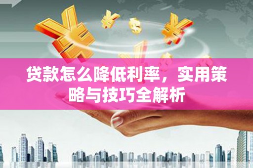 阳江贷款怎么降低利率，实用策略与技巧全解析