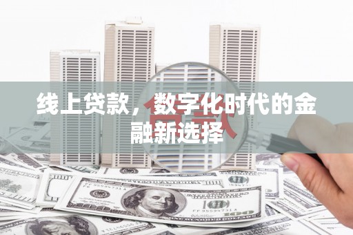 金湖线上贷款，数字化时代的金融新选择