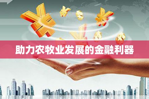 湖内助力农牧业发展的金融利器